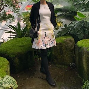 Ted baker floral hem white dress